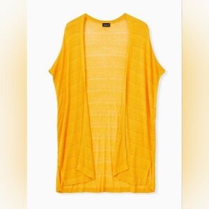 Torrid Rayon Pointelle Kimono Cardigan Open Front Sweater
